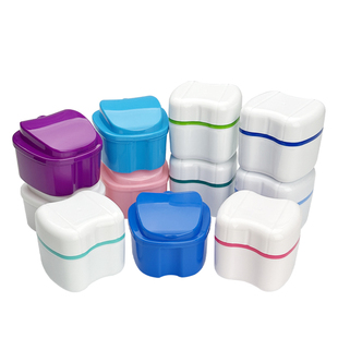 储牙盒老人假牙清洗收纳盒假牙浸泡盒全口假牙清洗盒便携式假牙盒