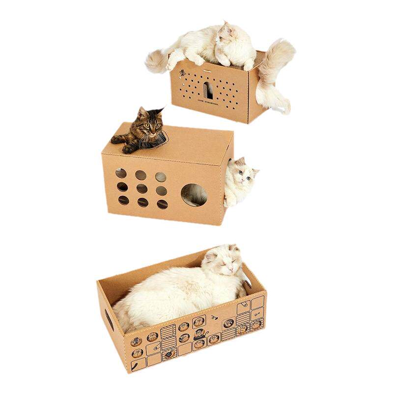 猫窝猫抓板耐抓纸箱猫玩具瓦楞纸