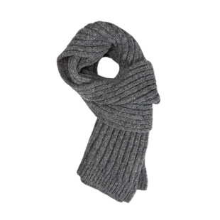 WORLDWIDE/韩系小众羊毛混纺粗针织围巾纯色加厚保暖护脖百搭围脖