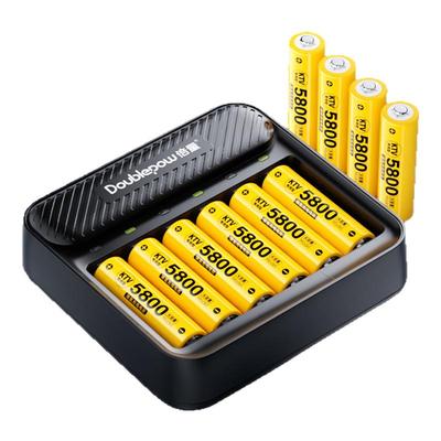 倍量充电电池5号大容量五七号适用ktv话筒麦克风儿童玩具游戏手柄早教机收音机器7号1.2VAA可替碳碱性电池