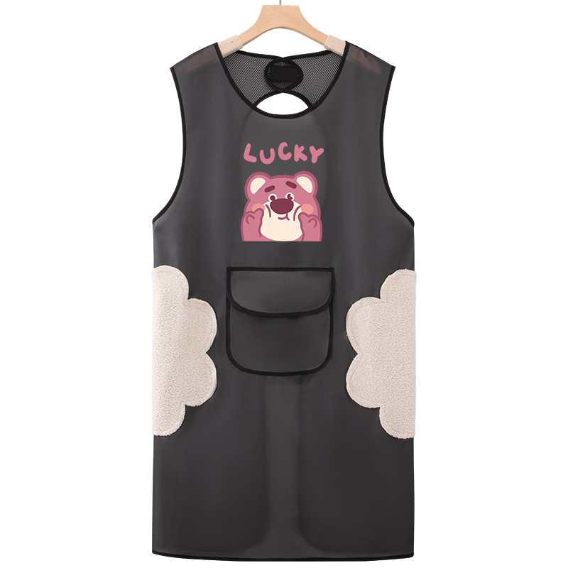 坎肩围裙透明防水工作服女