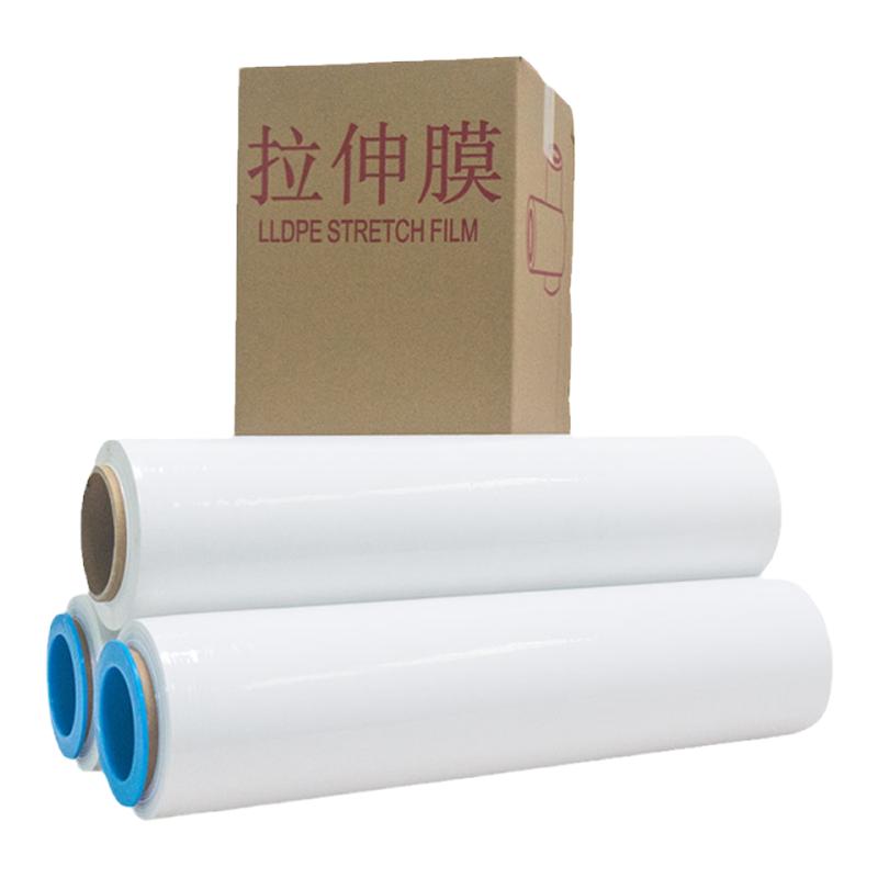 PE缠绕膜打包膜50cm拉伸膜快递工业用包装保护保鲜拉丝膜大卷薄膜