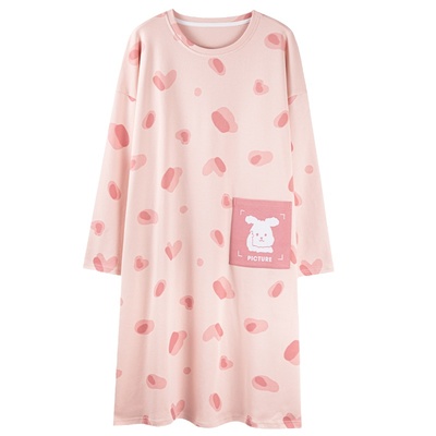 【浪莎】官方正品纯棉长袖睡衣女