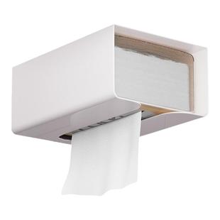 厨房纸巾盒壁挂式免打孔卫生间厕所面巾纸洗脸巾收纳盒倒挂抽纸盒