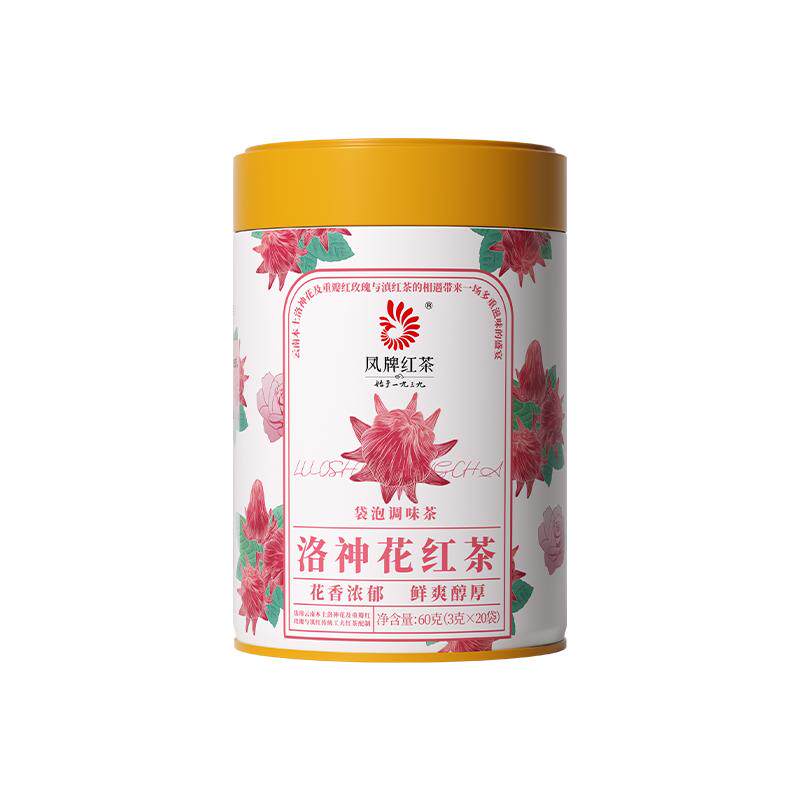 【新品】凤牌滇红洛神花红茶调味鲜爽花香茶包袋泡茶云南茶叶60g