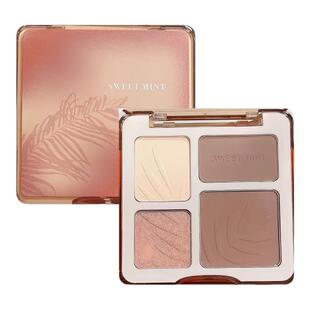 PLPI高光修容盘哑光提亮脸部面中鼻阴影综合高光粉腮红三合一体盘