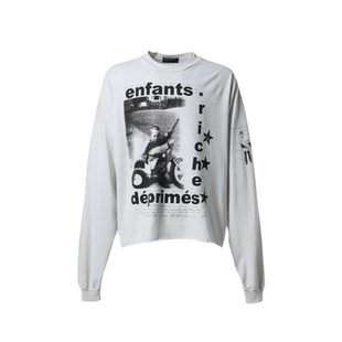 ERD忧郁富二代人像字母印花高街美式休闲宽松情侣潮牌纯棉长袖T恤