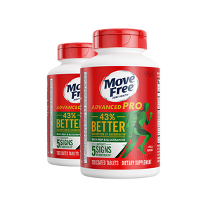 【自营】益节Move Free氨糖维骨力软骨素MSM金装绿标关节120粒*2