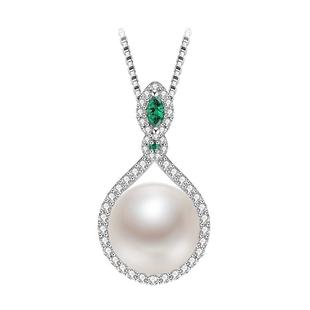 【新年礼物】京润珍珠 碧梦925银镶淡水珍珠吊坠简约优雅送妈妈D