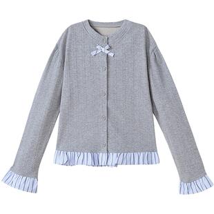 笛莎官方旗舰童装女童针织开衫秋季新款大童女孩儿童时尚百搭外套