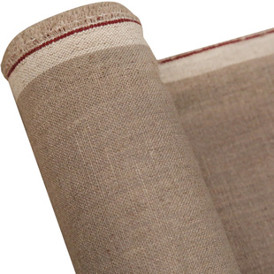 Monet1雨露麻亚麻细纹坯布人物表现主义油画布 幅宽170cm