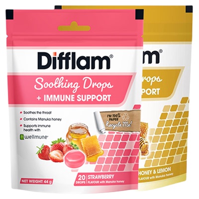 Difflam润喉糖麦卢卡蜂蜜进口免疫含片教师主播舒缓喉咙护嗓20粒