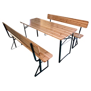 新款木质户外休闲啤酒桌椅实木带靠背啤酒桌节桌庭院长条椅烧烤桌