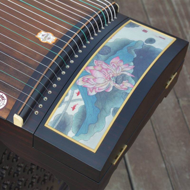 焦韵古筝厂家新款批发古筝黑檀绢画款专业演奏古筝 多图混批 修改