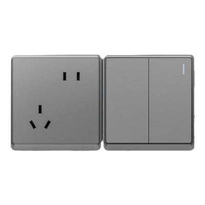 官方银灰开关插座正泰