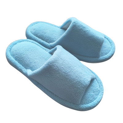日单珊瑚绒拖鞋男女情侣款春夏露趾素色防滑静音家居休闲地板拖鞋