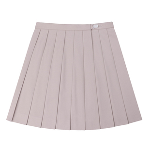 樱花家族jk制服百褶裙珊瑚粉纯色裙日系学院风基础款大小码定制女