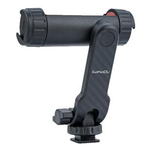 GaNaDu 多功能双冷靴同屏手机夹360度旋转单反相机热靴外接手机固定支架自拍直播三脚架云台显示屏监视器夹子
