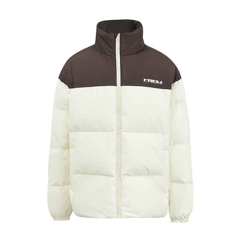 美特斯邦威羽绒服男女同款秋冬季节短款潮流纯色保暖外套上衣男