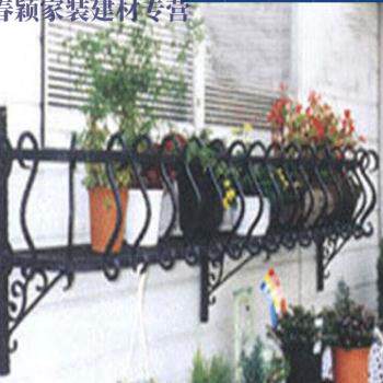 红罡铁艺窗台花架壁挂阳台花架室外户外窗户护栏花盆架花篮置物i.