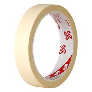 3J美纹纸胶带50米 汽车喷油漆 装修 钻孔 遮蔽 美工 皱纹纸淡黄色