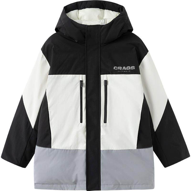 巴拉巴拉童装儿童羽绒服男童冬装中长款保暖上衣流行舒适户外潮款