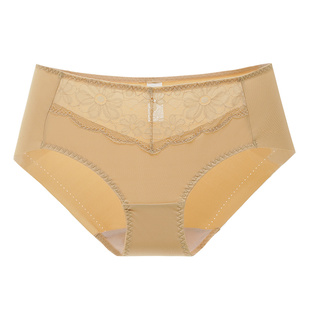 依曼丽女士内裤大码 莫代尔无痕中腰平角裤提臀三角裤YL91605