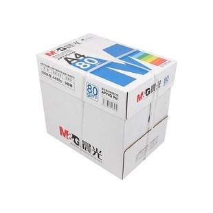 晨光a4打印纸整箱2500张a4复印纸70g3包1500张纸白纸80g加厚双面