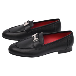 日本Angelcocoa乐福鞋H扣舒适单鞋女中古小皮鞋一脚蹬