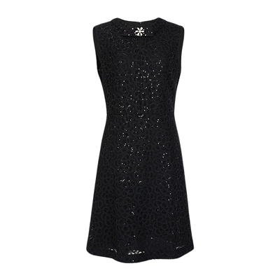 朗姿/MOJO AVENUE莫佐优雅碎星亮片蕾丝连衣裙2025年新款时