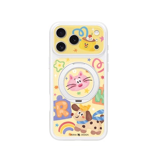 彩色快乐狗狗适用苹果17Promax手机壳新款iPhone16Pro磁吸保护套Do9带支架支点ip15可爱高级感14超薄13pm全包