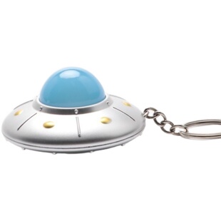 LED发声发光外星人飞碟钥匙扣挂件创意礼品航空工艺品宇宙飞船
