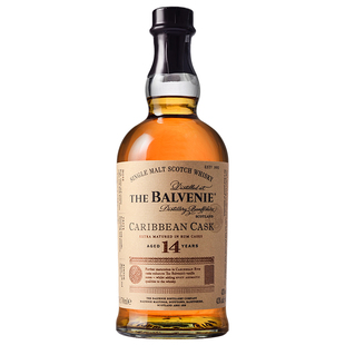 洋酒 BALVENIE 百富14年加勒比桶陈酿 苏格兰单一纯麦威士忌700ml