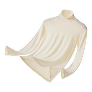 猫人半高领德绒打底衫女秋冬季2025新款加绒发热保暖黑色内搭上衣