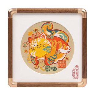南京云锦研究所博物馆招财猫摆件非遗工艺新婚礼物中国风乔迁礼品