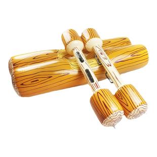 游泳浮力充气蒙眼互打棒水上对对碰木头游泳圈游戏水浮排打人软棒