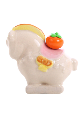 2026马年摆件陶瓷迷你小马盲盒桌面马上发财入户玄关装饰元旦礼物