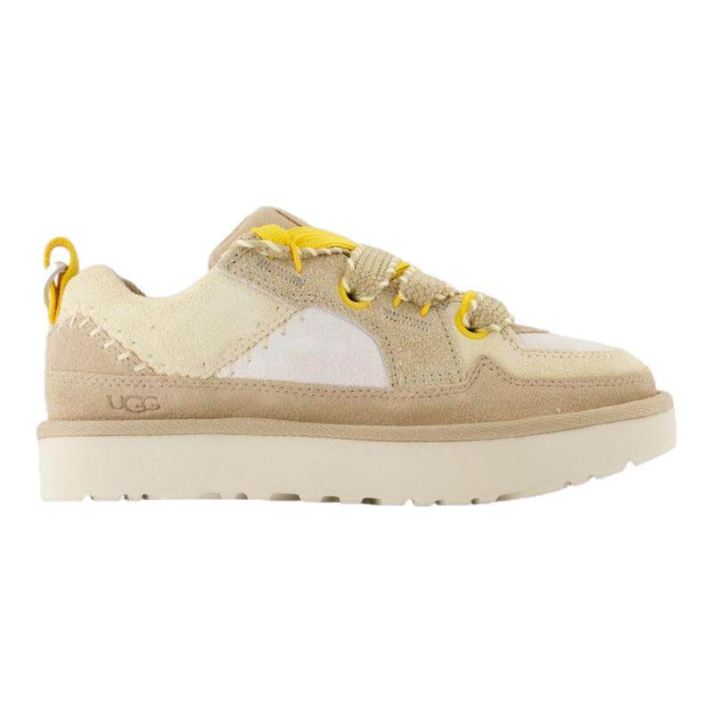 UGG Lo Lowmel Biarritz 女款运动鞋 -皮质-米色
