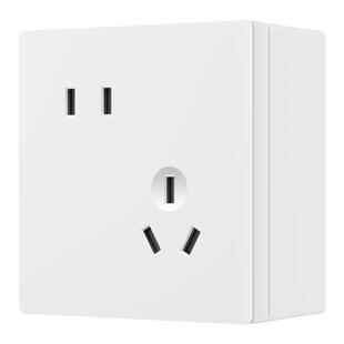 86型家用明装插座斜五孔插座明线错位5孔空调热水器16A三插面板