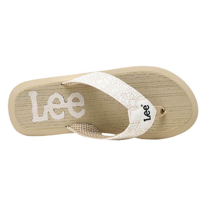 Lee撞色字母防滑软木纹理人字拖