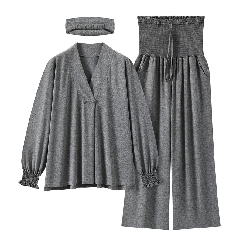 竹纤维月子服春夏季薄款产后产妇哺乳衣/月子服