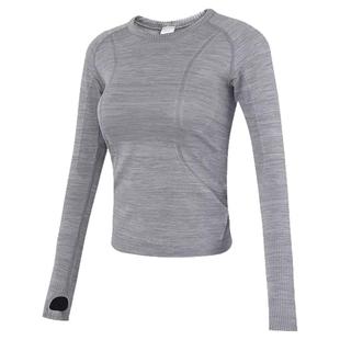 辣妹款修身瑜伽服秋冬普拉提训练健身打底长袖显瘦跑步运动上衣新