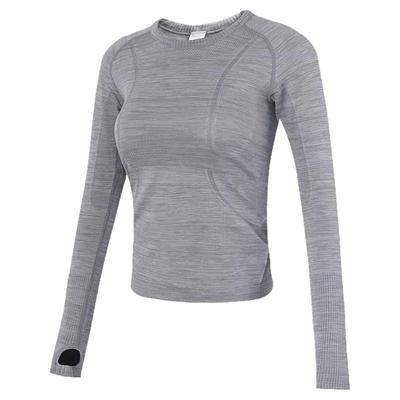 妹款修身瑜伽服长袖显瘦运动上衣