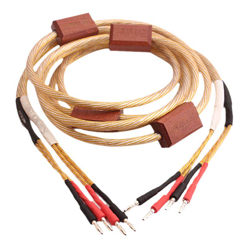 美国音乐丝带奥丁HIFI音箱线发烧级香蕉头纯银音响专用喇叭连接线