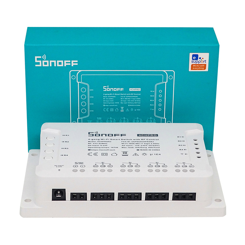 Sonoff 4CH Pro R3易微联4路WiFi远程控制定时开关 点动自锁定时