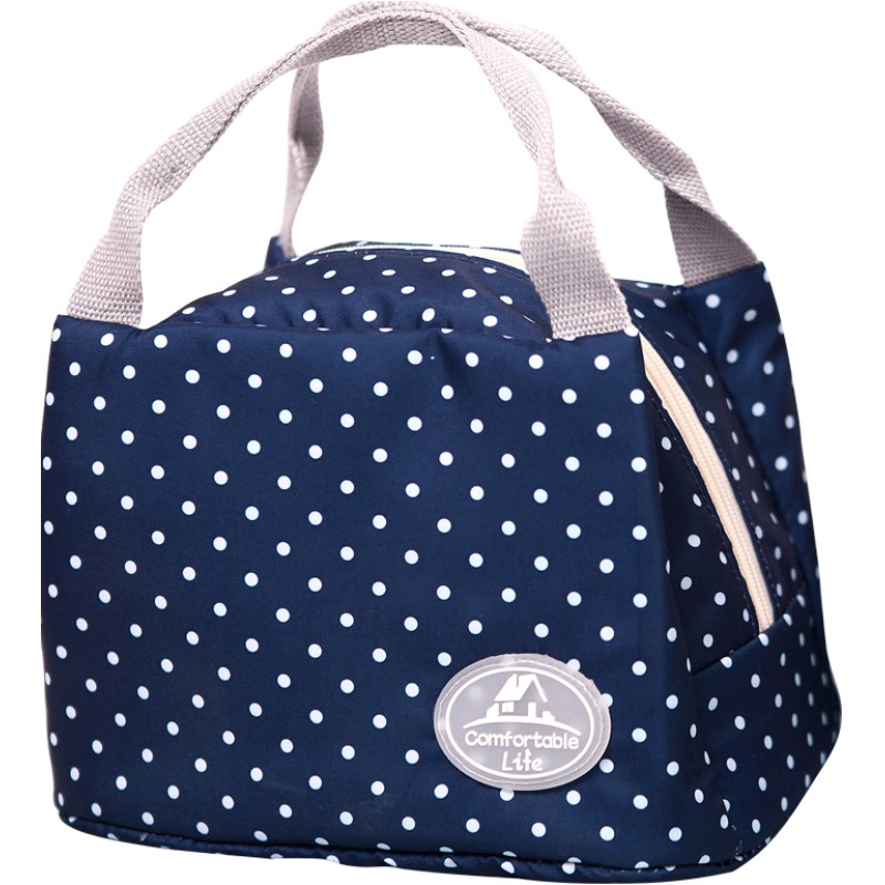 七秀 手提饭盒袋 午餐便当包学生带饭的奶瓶收纳保温袋子铝箔加厚