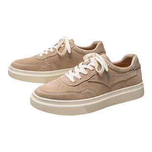 男鞋2025新款秋季款运动休闲鞋男款韩版潮鞋百搭低帮翻毛真皮板鞋