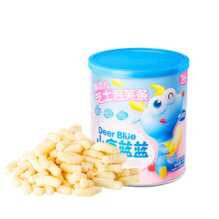 小鹿蓝蓝鲜虾味泡芙条即食非油炸芝士味儿童零食磨牙棒饼干6个月+