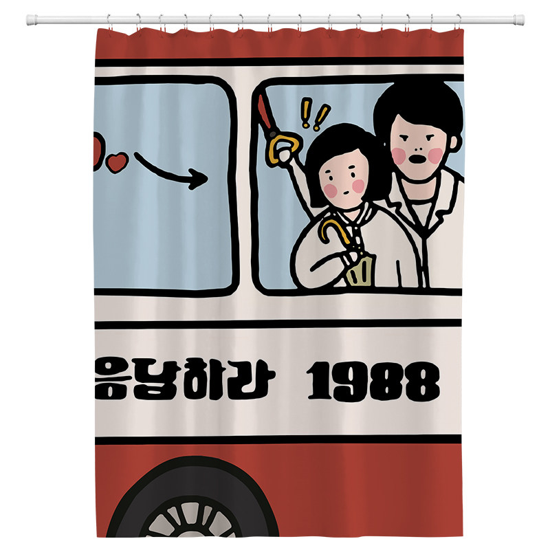 磁性浴帘诗浴干湿分离一套搞定