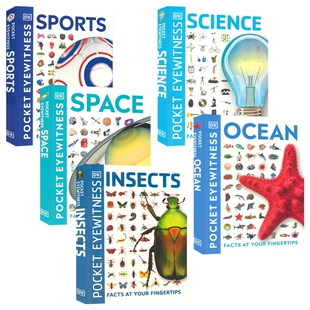 DK Pocket Eyewitness 目击者口袋系列百科 小开本手掌科普书 知识速查 海洋科学体育太空昆虫 英文原版进口儿童图书